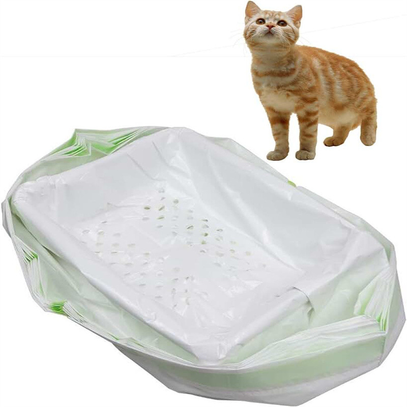 Einweg-Ziehseile Katzenmüllbox Liner-Taschen kundenspezifisch biologisch abbaubar für Katzenmüllbox