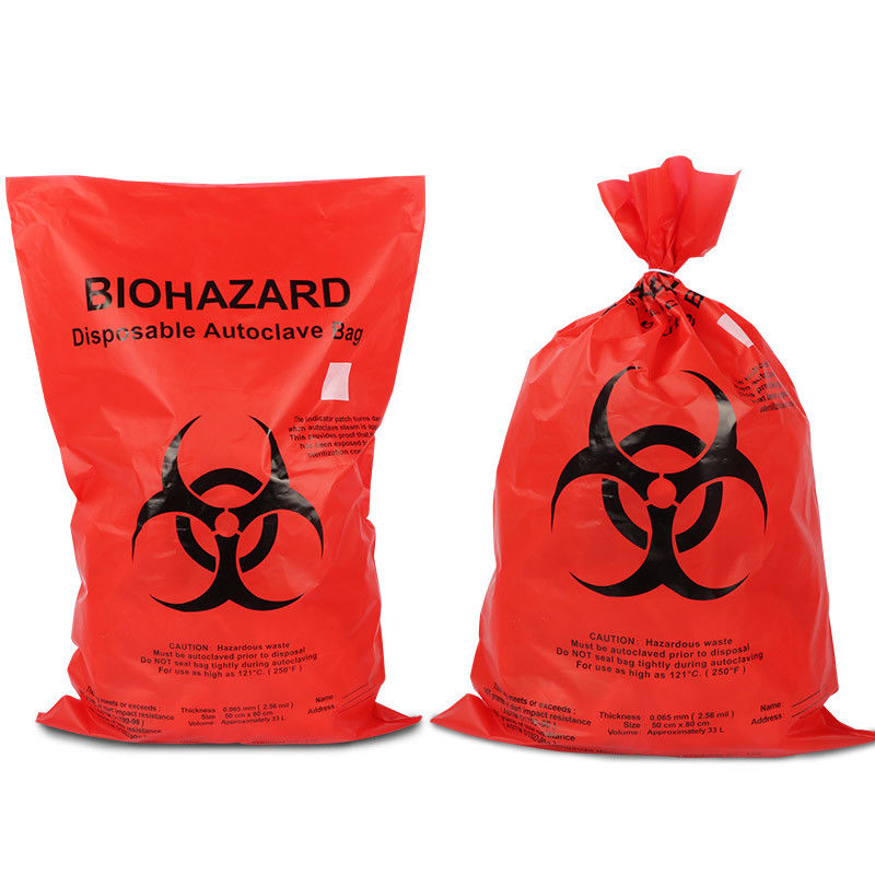 Autoklavierbarer pp.-Biohazard-Plastiktaschen mit Temperatur-Indikator