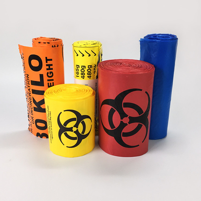Kundenspezifische druckende Plastikbiohazard-ansteckende überschüssige Tasche in der Rolle