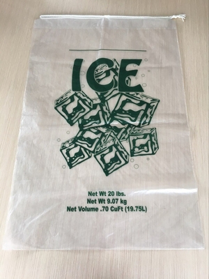 8LB LDPE Eisbeutel mit Zugseil - 10
