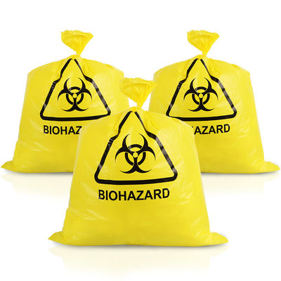Gelber medizinischer Abfall der Beseitigungs-20L 50L 100L sackt LDPE DES HDPE-pp. ein