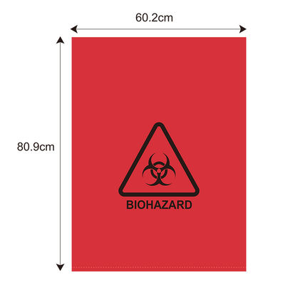 Rote Stärke 39 Mikrometer Exemplar-Transport sackt Krankenhaus Biohazard ein