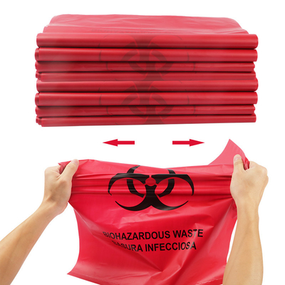 Rote Biohazard-Sondermüll-Müllentsorgung sackt PUNKT ASTM Standards für Krankenhaus-Gebrauch ein