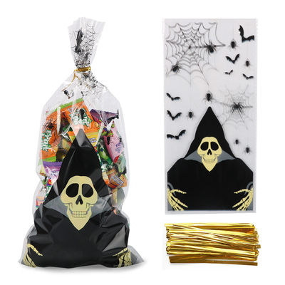 Halloween-Skelett-Zellophan-Festlichkeits-Tasche 150pcs für Kinder